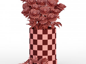 Red rose vase 3D 模型