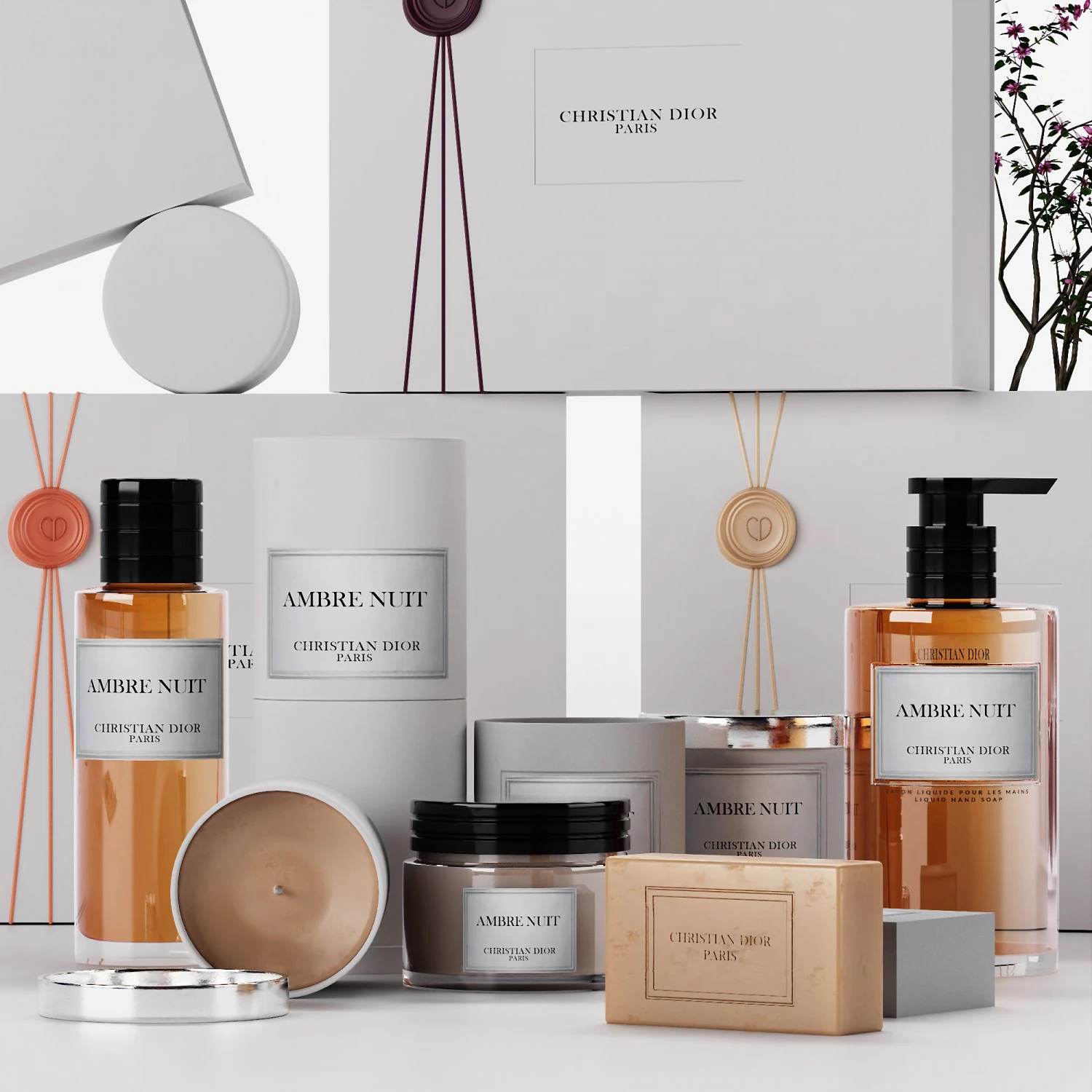 Meson christian dior - bathroom accessories 3D Model .c4d .max .obj .3ds .fbx .stl .blend 