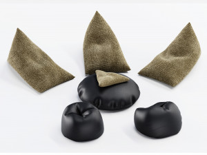 knitted bean bag 3D 模型