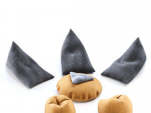 knitted bean bag 3D 模型