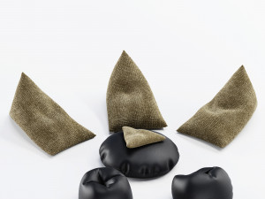 knitted bean bag 3D 模型