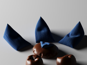 knitted bean bag 3D 模型