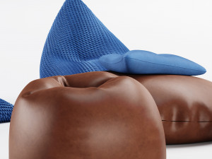 knitted bean bag 3D 模型