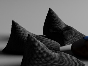 knitted bean bag 3D 模型