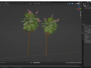 Acoelorrhaphe Wrightii Fruit 2Tree 3D Model