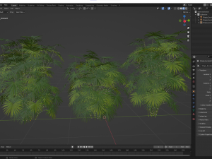 New Plant High detail Rhapis Excelsa 3D 모델