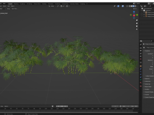New Plant High detail Rhapis Excelsa Small 3D-Modell