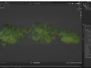 New Plant High detail Rhapis Excelsa Small 3D Model