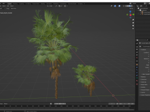 New Plant High detail Acoelorrhaphe Wrightii Small 3D 模型