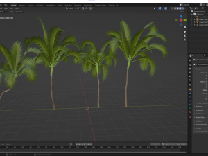 New Plant High detail Areca Catechu Medium 3D 模型