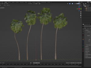New Plant High detail Borassus Flabellifer 3D Модель