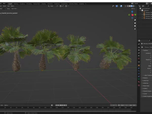New Plant High detail Borassus Flabellifer Decorative Garden 3D Model