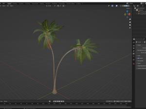 New Plant High detail Cocos Nucifera 3D Model