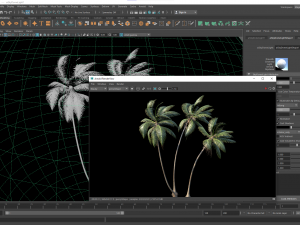 New Plant High detail Cocos Nucifera Windy 3D 모델