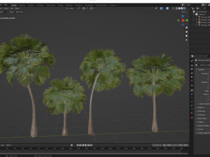 New Plant High detail Borassus Flabellifer Small 3D 模型