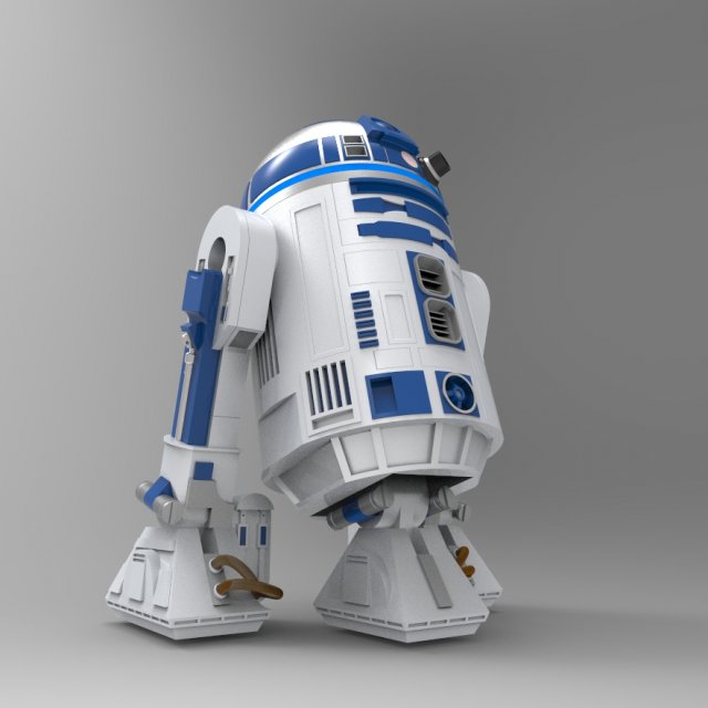 r2-d2 3D प्रिंट मॉडल .c4d .max .obj .3ds .fbx .stl .blend 