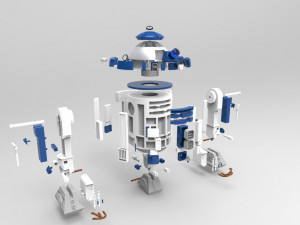 r2-d2 3D प्रिंट मॉडल