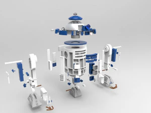 r2-d2 Modelo de impresión 3D