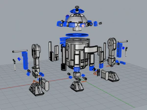 r2-d2 Modelo de impresión 3D