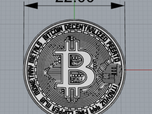 Bitcoin 3D 打印模型