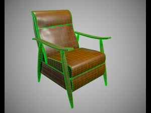 wooden chair 3d model Model 3D