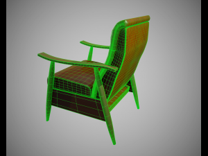 wooden chair 3d model Model 3D