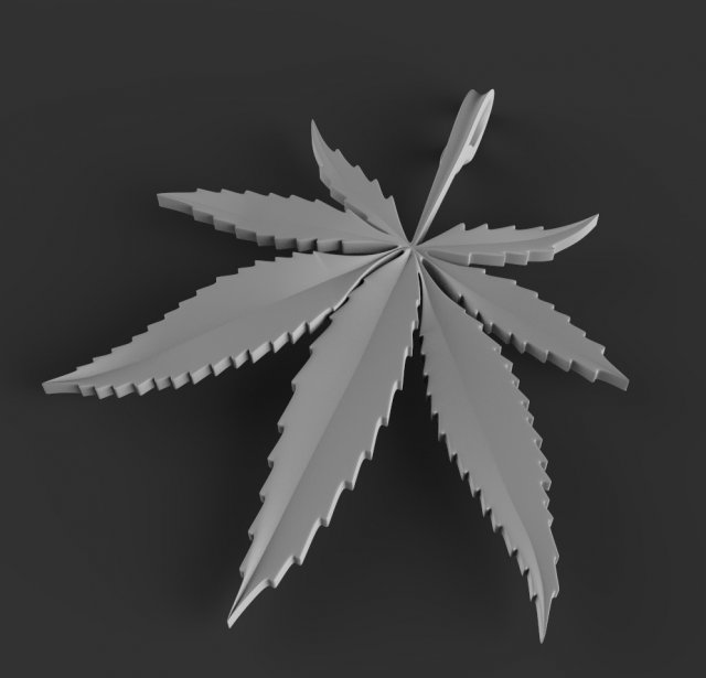 cannabis 3D Print Model .c4d .max .obj .3ds .fbx .stl .blend 