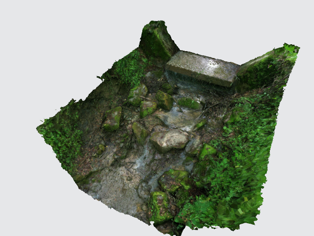 a little waterfall in switzerland 3D 모델 .c4d .max .obj .3ds .fbx .stl .blend 