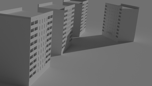 russian post-ussr block-building 3D Модель .c4d .max .obj .3ds .fbx .stl .blend 