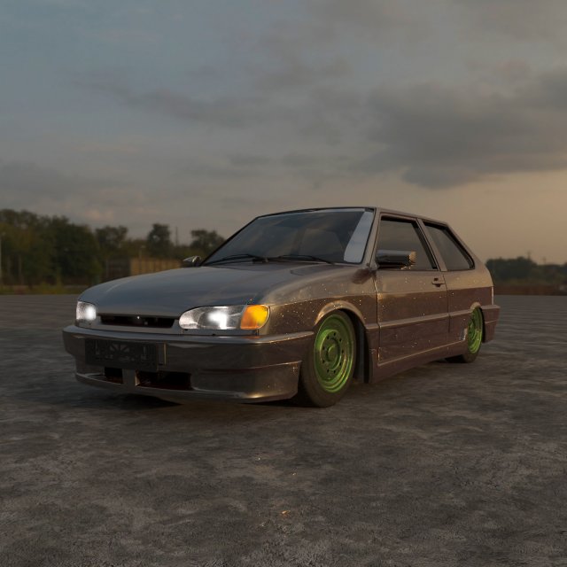 LADA 2113 3D Модель .c4d .max .obj .3ds .fbx .stl .blend 