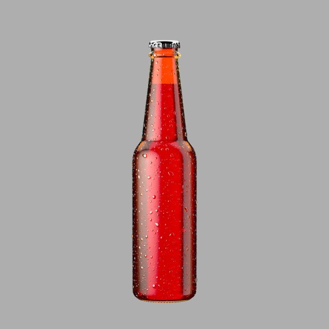 beer bottle 3D Модель .c4d .max .obj .3ds .fbx .stl .blend 