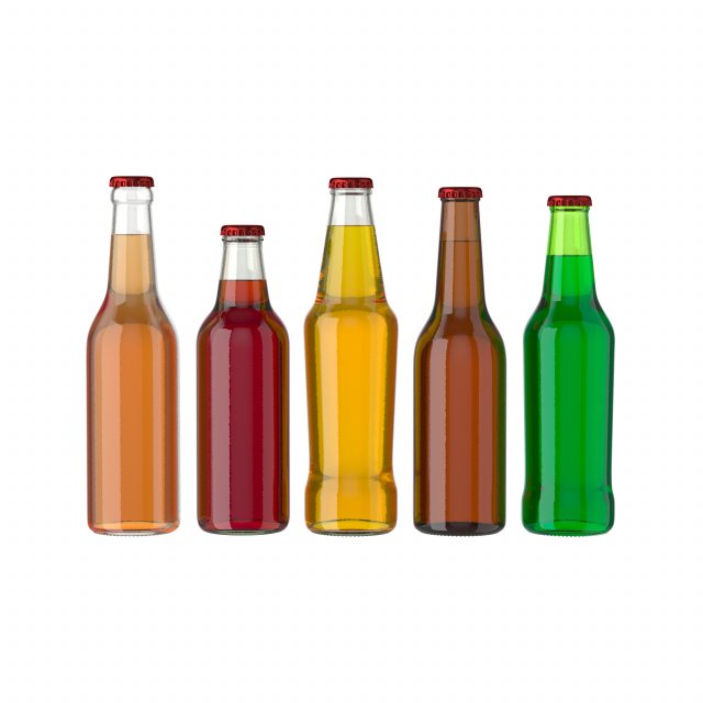 beer bottle 3D 模型 .c4d .max .obj .3ds .fbx .stl .blend 
