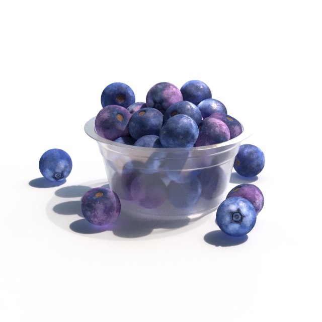 blueberry 3D Model .c4d .max .obj .3ds .fbx .stl .blend 