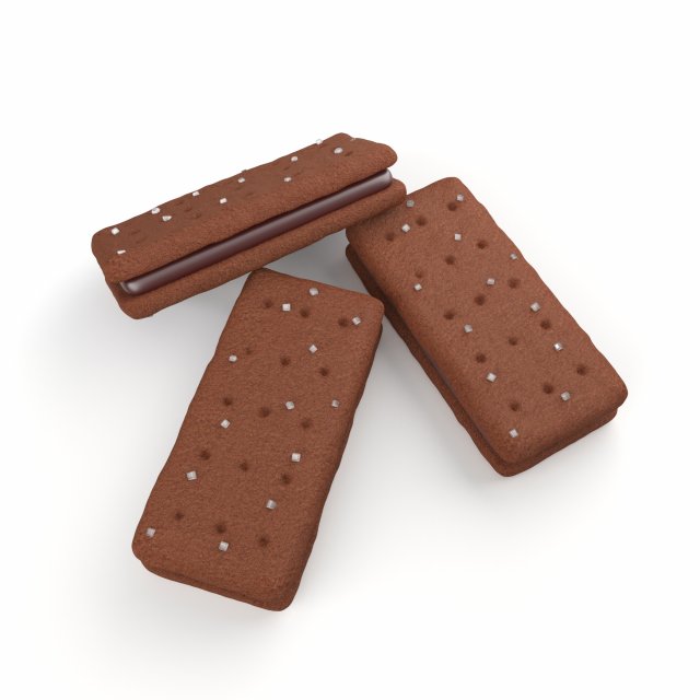 biscuit Model 3D .c4d .max .obj .3ds .fbx .stl .blend 
