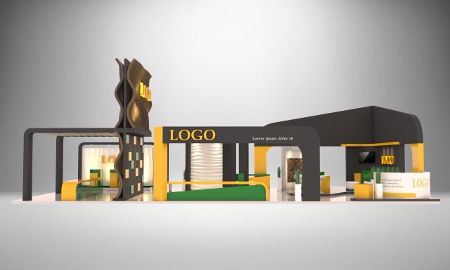 exhibition-booth-18x9 3Dモデル .c4d .max .obj .3ds .fbx .stl .blend 