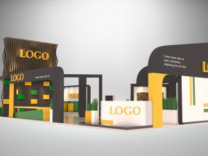 exhibition-booth-18x9 3Dモデル