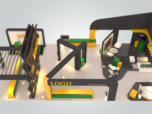 exhibition-booth-18x9 3Dモデル