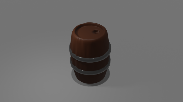 low poly barrel 3D Model .c4d .max .obj .3ds .fbx .stl .blend