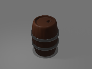 low poly barrel 3D Model