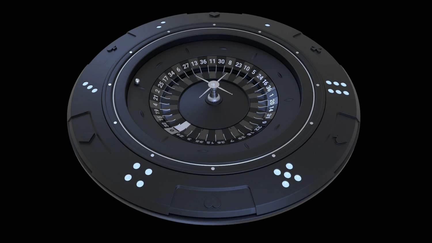 casino roulette wheel 3D Model .c4d .max .obj .3ds .fbx .stl .blend
