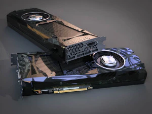 videocard geforce nvidia gtx 1080 3D Model