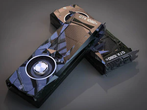 videocard geforce nvidia gtx 1080 3D Model