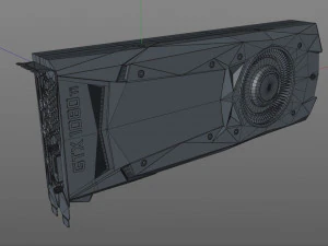 videocard geforce nvidia gtx 1080 3D Model