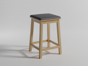 simple armless chair stool 3D 模型