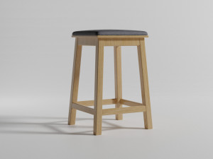 simple armless chair stool 3D 模型