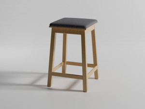 simple armless chair stool 3D 模型