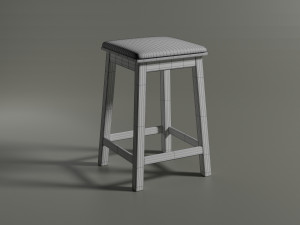 simple armless chair stool 3D 模型