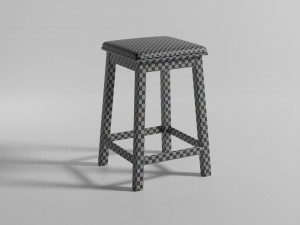 simple armless chair stool 3D 模型