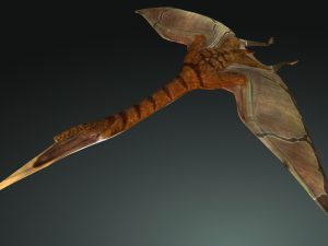 DOWNLOAD QUETZALCOATLUS 3D MODEL ANIMATED DINOSAUR DINOSAUR BIRD TERROR RAPTOR PREDATOR SKY 3D Model