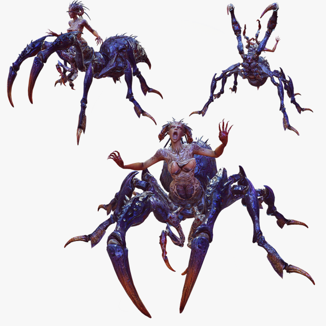 SPIDER QUEEN SPIDER ARACHNID SPIDER 3D MODEL 3D Model .c4d .max .obj .3ds .fbx .stl .blend 